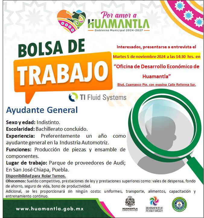 Empresa del sector automotriz da oportunidades de empleo en Huamantla